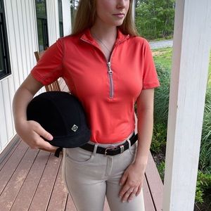Coral Equestrian Riding Sun Shirt